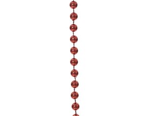 Decoris Kralenslinger polystyreen - kerstrood - Ø 0,8 cm - afbeelding 2