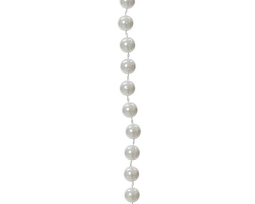 Decoris kralenslinger winterwit – lengte 10 m, diameter 0,8 cm - afbeelding 2