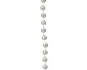 Decoris kralenslinger winterwit – lengte 10 m, diameter 0,8 cm - afbeelding 2