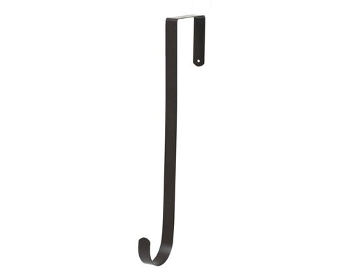 Decoris kranshouder ijzer bruin – lengte 11 cm, breedte 1,6 cm, hoogte 28 cm