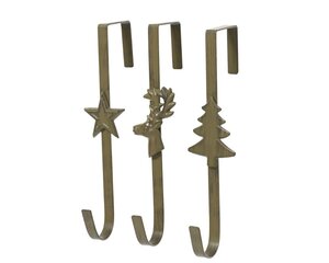 Decoris kranshouder ijzer bruin – lengte 11 cm, breedte 7 cm, hoogte 29 cm