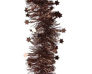 Decoris Lametta guirlande PET - espresso - Ø 9 cm