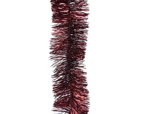 Decoris Lametta guirlande PET - ossenbloed - Ø 7 cm