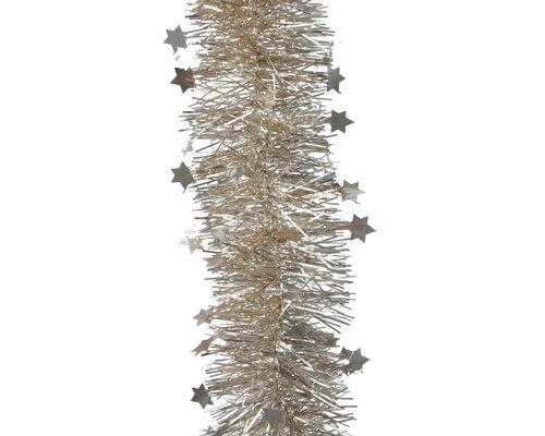 Decoris Lametta guirlande PET - parel - Ø 9 cm