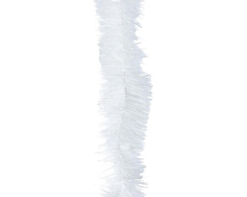 Decoris lametta guirlande PET winterwit – diameter 7 cm, hoogte 270 cm