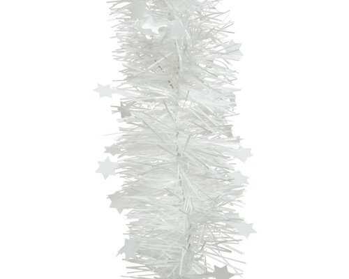 Decoris Lametta guirlande PET - winterwit - Ø 9 cm