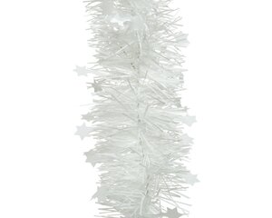Decoris Lametta guirlande PET - winterwit - Ø 9 cm
