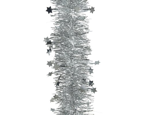 Decoris lametta guirlande PET zilver – diameter 9 cm, hoogte 270 cm
