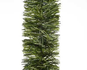 Decoris Lametta guirlande PVC - groen - Ø 7 cm