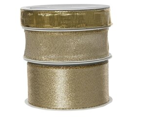 Decoris Lint polyester - goud - 400 × 1,5 × 0,2 cm - afbeelding 1
