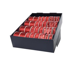 Decoris Lint polyester - rood - 400 × 1,5 × 0,2 cm - afbeelding 2
