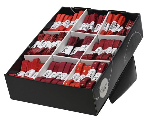 Decoris Lint polyester - rood/kleur(en) - 300 × 1,5 × 0,2 cm - afbeelding 2