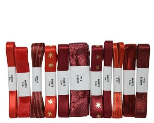 Decoris Lint polyester - rood/kleur(en) - 300 × 1,5 × 0,2 cm - afbeelding 1