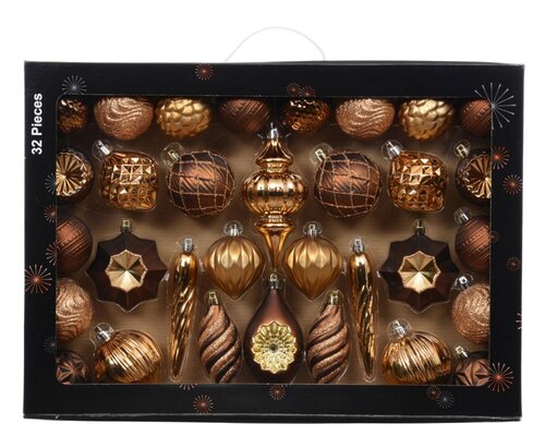 Decoris Mix box polystyreen - bruin/kleur(en) - 33,5 × 8 × 47,3 cm - afbeelding 1