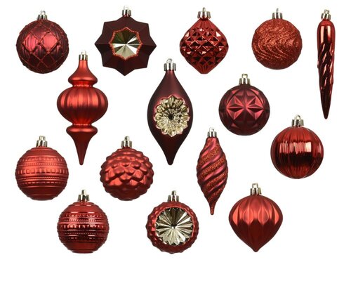 Decoris Mix box polystyreen - kerstrood/kleur(en) - 33,5 × 8 × 47,3 cm - afbeelding 2