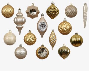 Decoris Mix box polystyreen - licht goud/kleur(en) - 33,5 × 8 × 47,3 cm - afbeelding 2