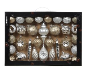 Decoris Mix box polystyreen - zilver/kleur(en) - 33,5 × 8 × 47,3 cm - afbeelding 1