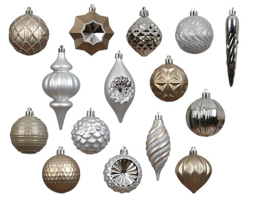 Decoris Mix box polystyreen - zilver/kleur(en) - 33,5 × 8 × 47,3 cm - afbeelding 2