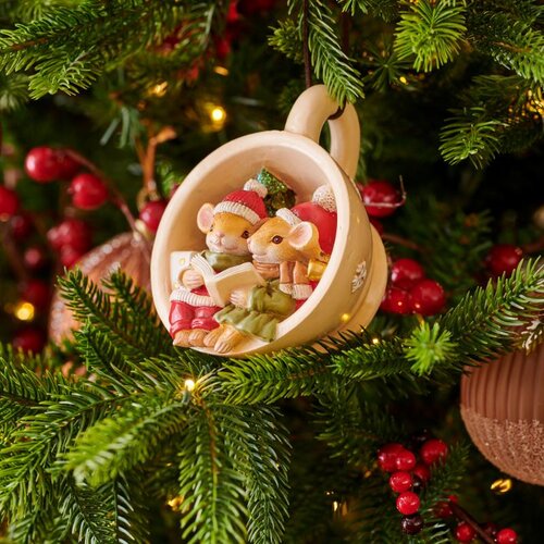 Decoris Muis polyresin - creme/kleur(en) - 7 × 9,5 × 12,5 cm - afbeelding 2