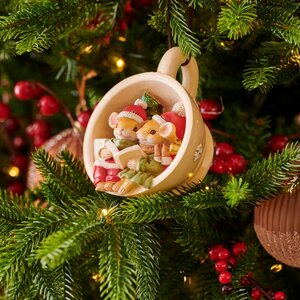 Decoris Muis polyresin - creme/kleur(en) - 7 × 9,5 × 12,5 cm - afbeelding 2