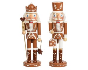 Decoris Notenkraker vurenhout - bruin/kleur(en) - 7 × 7 × 25 cm - afbeelding 1