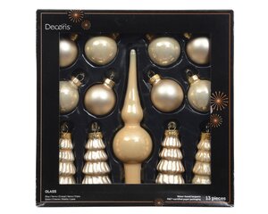 Decoris Ornament glas - parel - Ø 3 cm - afbeelding 1