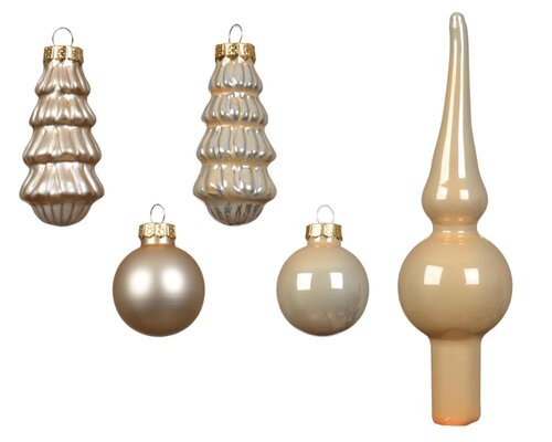 Decoris Ornament glas - parel - Ø 3 cm - afbeelding 2