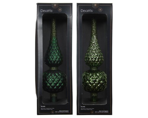 Decoris Piek glas - dennengroen - Ø 8,7 cm - afbeelding 1