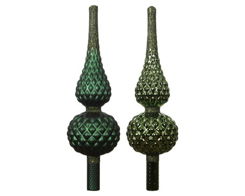 Decoris Piek glas - dennengroen - Ø 8,7 cm - afbeelding 2