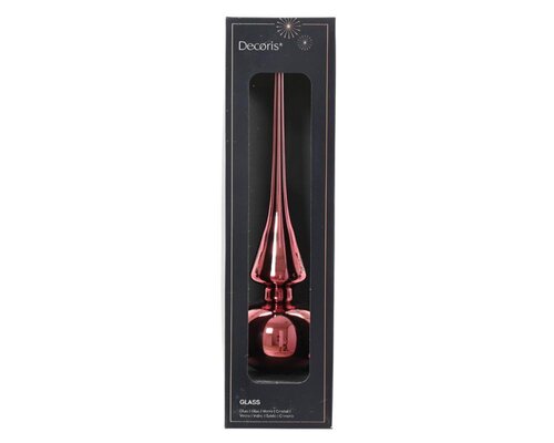 Decoris Piek glas - donker roze - Ø 6 cm - afbeelding 1