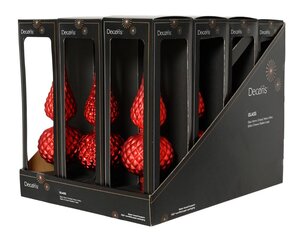 Decoris Piek glas - kerstrood - Ø 8,7 cm - afbeelding 3