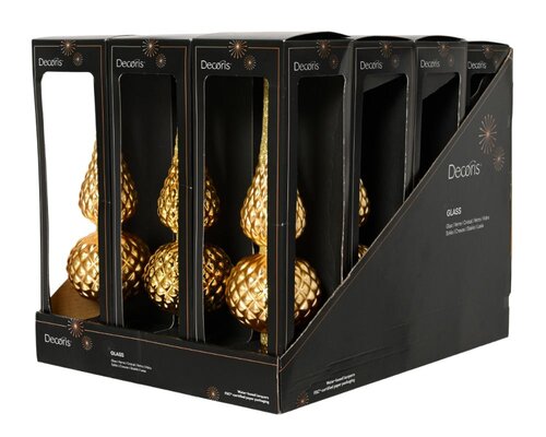 Decoris Piek glas - licht goud - Ø 8,7 cm - afbeelding 3