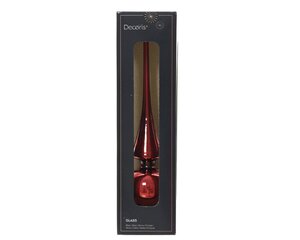Decoris Piek glas - ossenbloed - Ø 6 cm