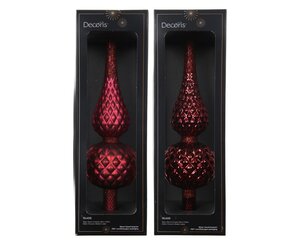 Decoris Piek glas - ossenbloed - Ø 8,7 cm - afbeelding 1