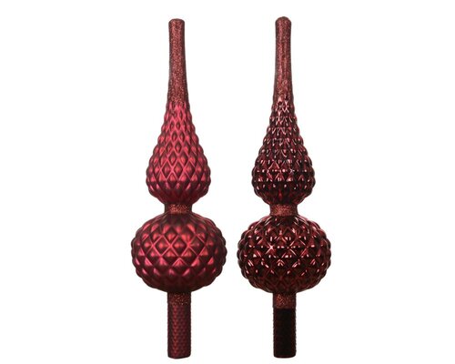 Decoris Piek glas - ossenbloed - Ø 8,7 cm - afbeelding 2