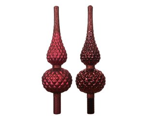 Decoris Piek glas - ossenbloed - Ø 8,7 cm - afbeelding 2