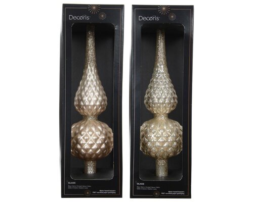 Decoris Piek glas - parel - Ø 8,7 cm - afbeelding 1