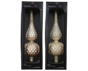 Decoris Piek glas - parel - Ø 8,7 cm - afbeelding 1