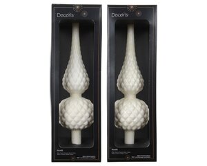 Decoris Piek glas - wolwit - Ø 8,7 cm - afbeelding 1