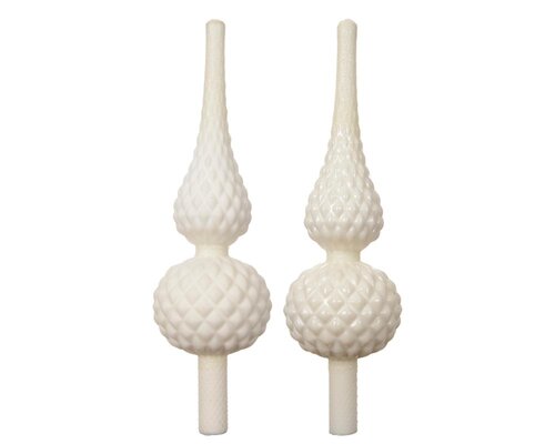 Decoris Piek glas - wolwit - Ø 8,7 cm - afbeelding 2