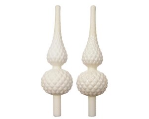 Decoris Piek glas - wolwit - Ø 8,7 cm - afbeelding 2