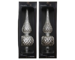 Decoris Piek glas - zilver - Ø 8,7 cm - afbeelding 1