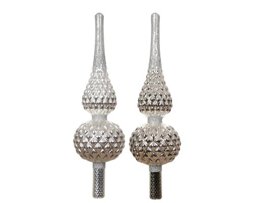Decoris Piek glas - zilver - Ø 8,7 cm - afbeelding 2