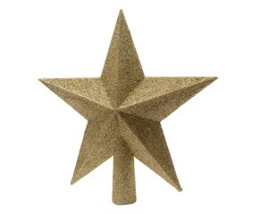 Decoris kerstboompiek van polystyreen licht goud – lengte 4,2 cm, breedte 19 cm, hoogte 19 cm - afbeelding 1