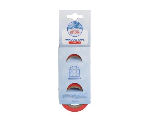 Decoris Raamtape tape - rood - Ø 1,9 cm - afbeelding 1