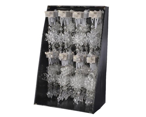Decoris Sneeuwvlok acryl - transparant - 1 × 4 × 16 cm - afbeelding 2