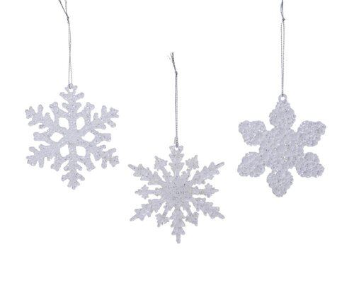 Decoris Sneeuwvlok kunststof - transparant - 0,5 × 10 × 10 cm - afbeelding 1