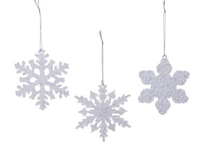 Decoris Sneeuwvlok kunststof - transparant - 0,5 × 10 × 10 cm - afbeelding 1