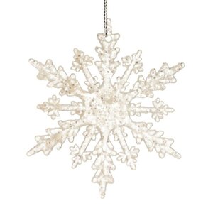 Decoris Sneeuwvlok kunststof - transparant - 0,5 × 10 × 10 cm - afbeelding 2