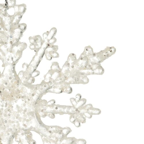 Decoris Sneeuwvlok kunststof - transparant - 0,5 × 10 × 10 cm - afbeelding 4